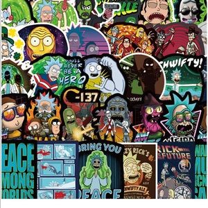 Rick and Morty and The Office sticker lot